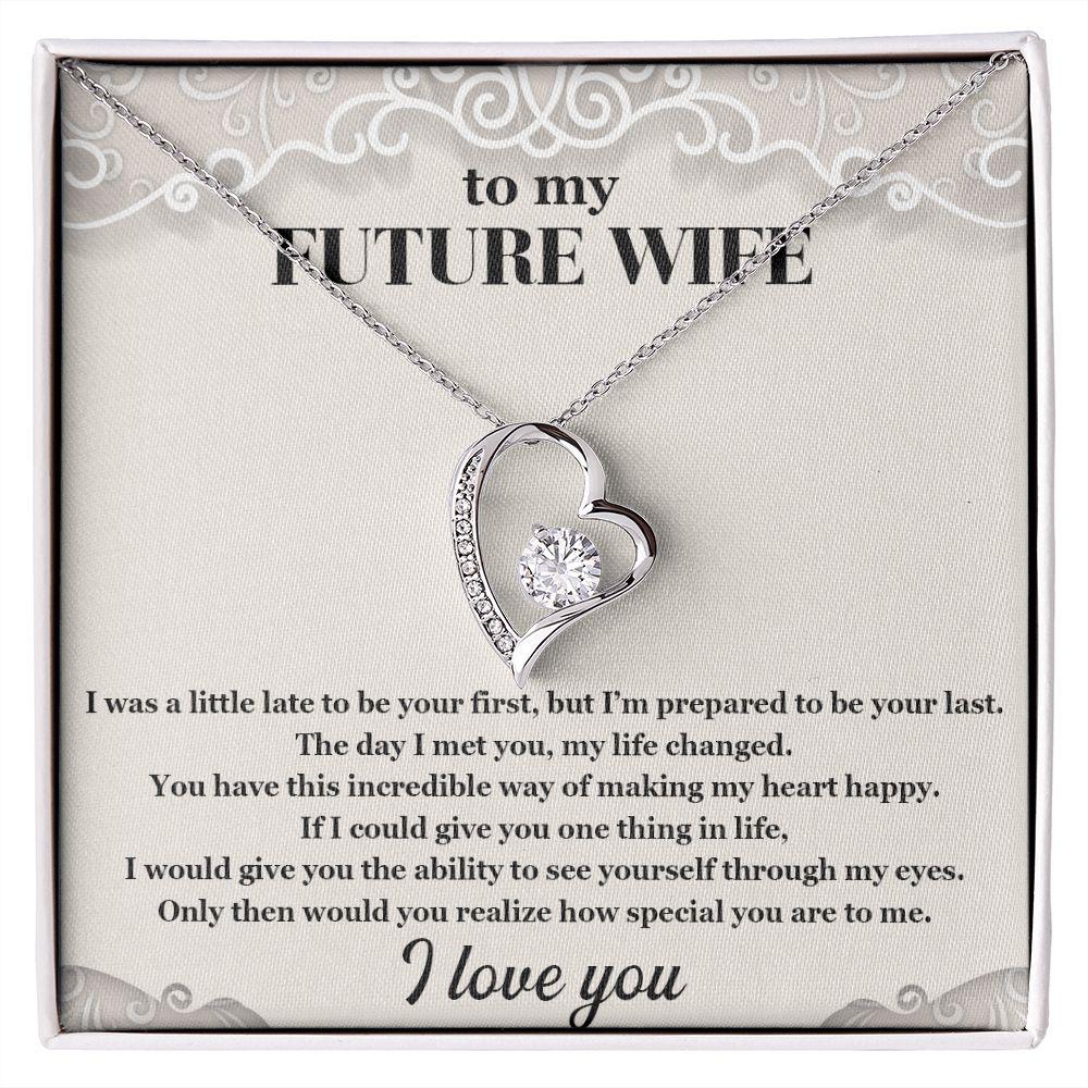 To My Future Wife The Day I Met You My Life Changed Necklace With Message Card, Gift For Wife,   Love From Husband. 842.jpg