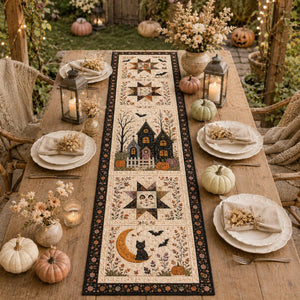 Halloween Quilted Table Runner, Fall Table Runner, Pumpkin Cat Ghost Bat Table Decor, Spooky Autumn Dining Table Runner Halloween Home Decor 8431b64b-20a5-4572-bfd7-ee6aa1033096-9.jpg