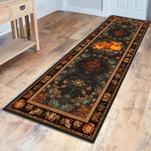 Halloween Pumpkin Runner Rug, Black Gothic Fall Carpet with Autumn Leaves and Cobwebs, Non Slip Washable Hallway or Kitchen Floor Mat 845338d7-962e-463d-8deb-adfe5a8f4741-3.jpg