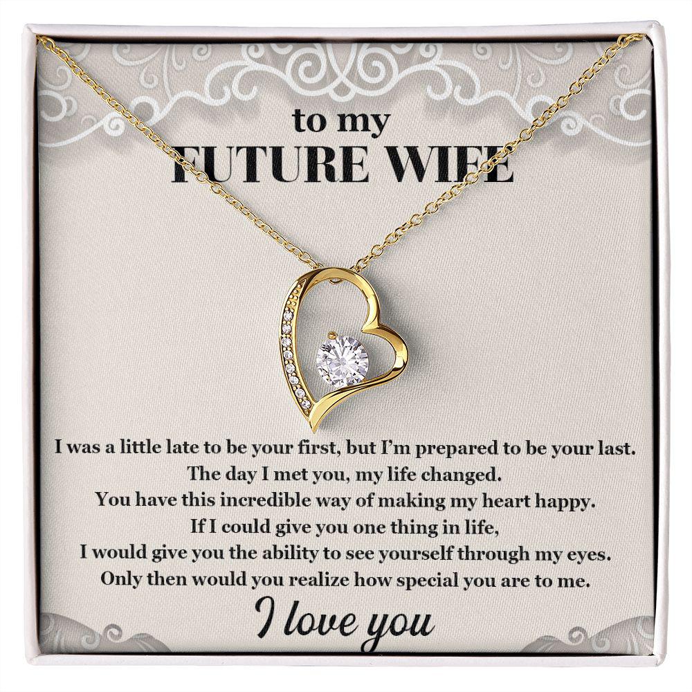 To My Future Wife The Day I Met You My Life Changed Necklace With Message Card, Gift For Wife,   Love From Husband. 845.jpg