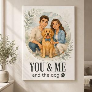 You & Me And The Dog — Custom Cartoon Photo Canvas - Personalized Canvas 847f8bc6-3379-4936-9ece-386eb03e17a7.png