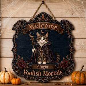 Gothic Pet Sorcerer Welcome Wood Sign – Photo + Name - Personalized Wood Sign 84818cfa-16ce-4dc9-b346-d1b116bf06e0.png