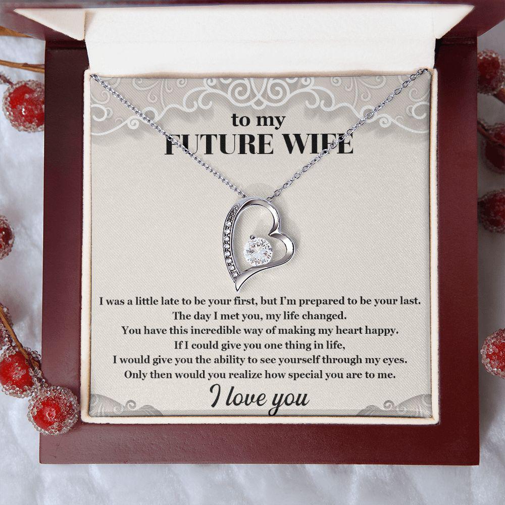 To My Future Wife The Day I Met You My Life Changed Necklace With Message Card, Gift For Wife,   Love From Husband. 848.jpg