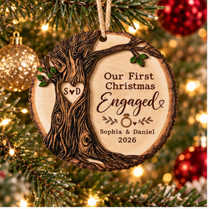 Personalized Our First Christmas Engaged Ornament 2026 – Custom Couple Names & Initials Wooden Engagement Christmas Gift 84a5ab82-a4f0-4ad6-b39c-546e06341be4-engaged_ornament_tree_mockup.png