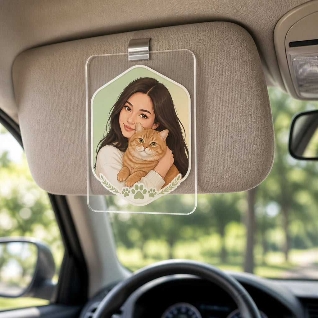 Custom Pet Portrait Car Visor Clip – Photo-to-Art Badge - Personalized Car Visor Clip 84bfed61-06b7-4d8a-925a-154858abe60d.jpg