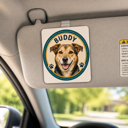 Custom Pet Portrait Car Vent Clip – Name Badge Rosette - Personalized Car Visor Clip 84c873d3-07b7-4331-b390-352bed89bd0d.jpg