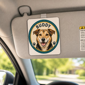 Custom Pet Portrait Car Vent Clip – Name Badge Rosette - Personalized Car Visor Clip 84c873d3-07b7-4331-b390-352bed89bd0d.jpg