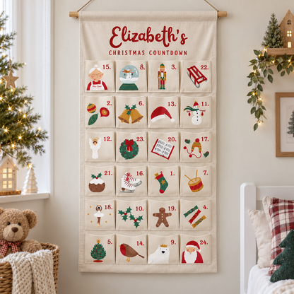 Personalised Fabric Christmas Countdown design Calendar - 24 Pocket Reusable Christmas Wall Hanging 2026 - Handmade Family Keepsake 84dd132f-2397-4ae0-a066-68fa95318526-dfdffdf-3-.png