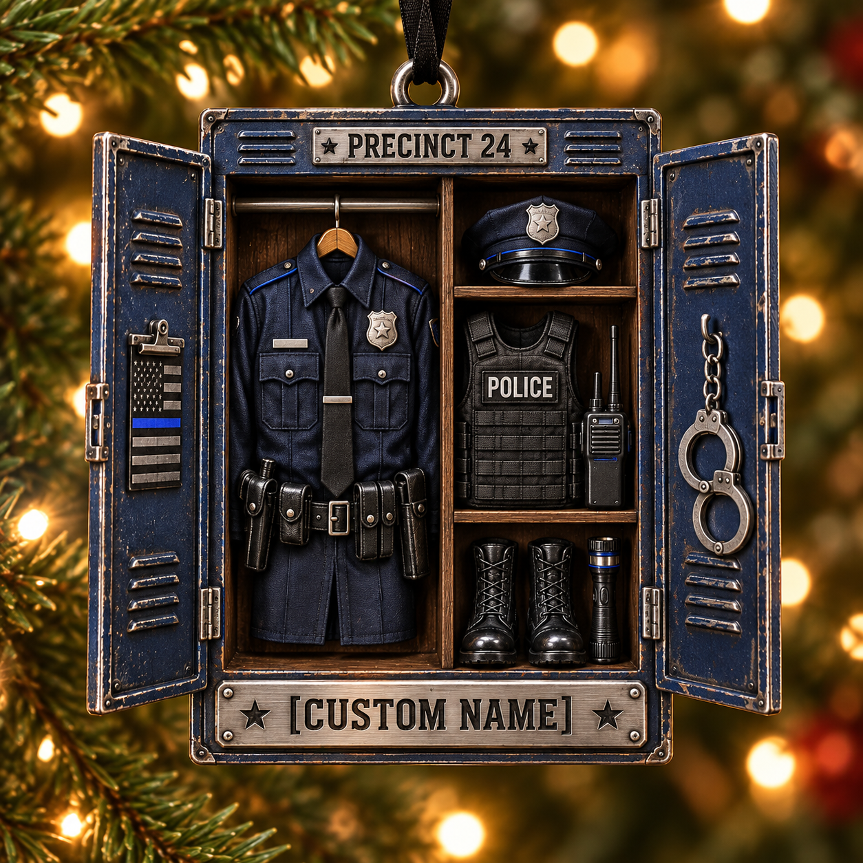 Personalized Police Officer Gear Locker Christmas Ornament | Custom Name Keepsake 85022597-8aa0-4570-8367-8e6f88885ddc-Precinct-24-Police-Locker-Ornament-Image-Sep-22-2026-04_51_03-PM.png