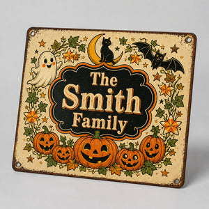 Vintage Halloween Family Name Wreath Sign - Personalized Metal Sign 851321dc-dcae-447f-bbce-65271debf3b2.jpg