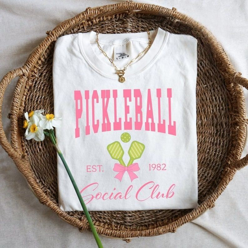 Pickleball Est Social Club Peronalized Shirt, Cute Pickleball Shirt, Pickleball Coach Gift, Pickleball Player Shirt, Pickleball Mom