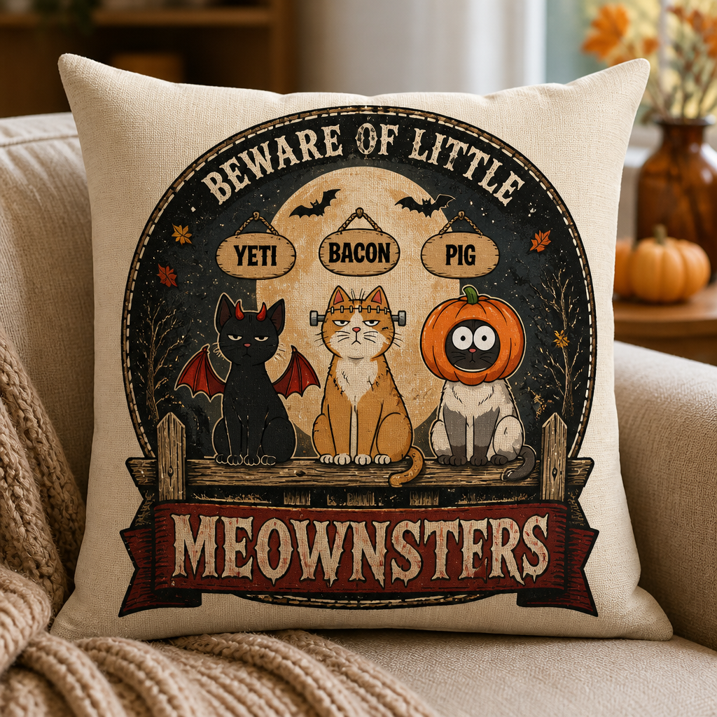 Beware of Little Meownsters – Personalized Cats Halloween Pillow - Personalized Pillow 85283ef6-8965-4216-aa9b-ecd88f2b463e.png