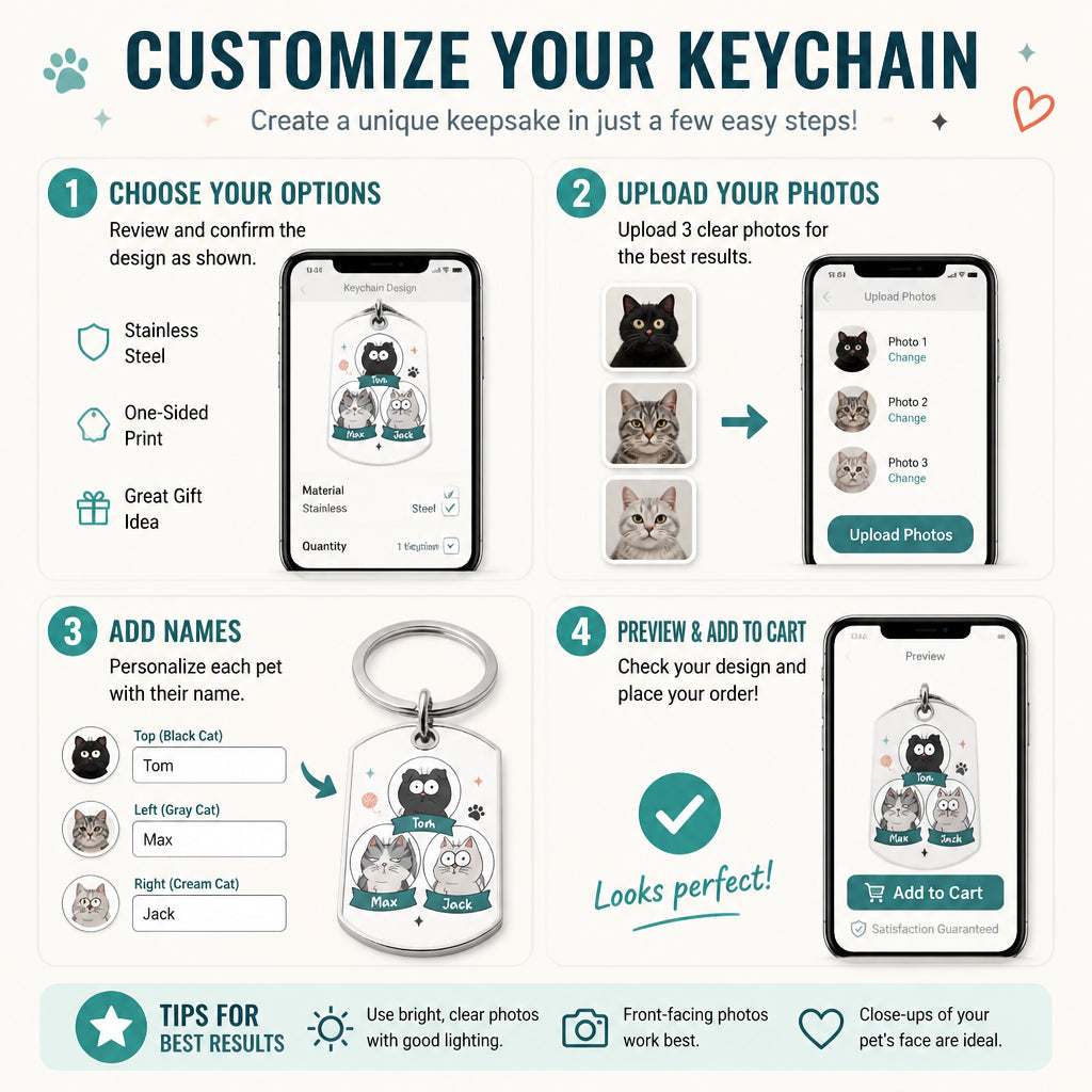 Custom Cat Person Double‑Sided Stainless Steel Keychain – Cartoon Pet Portraits & Names - Personalized Stainless Steel Keychain 8528ad6d-67dd-4bd2-84f2-c6a82c6b189a.jpg