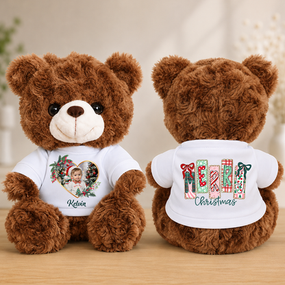 Merry Christmas - Teddy Bear With Personalized Photo Shirt 852cd8e8-05e0-41b0-9036-cfc2e6ca57b2-6.png