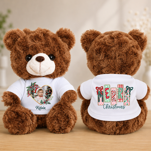 Merry Christmas - Teddy Bear With Personalized Photo Shirt 852cd8e8-05e0-41b0-9036-cfc2e6ca57b2-6.png