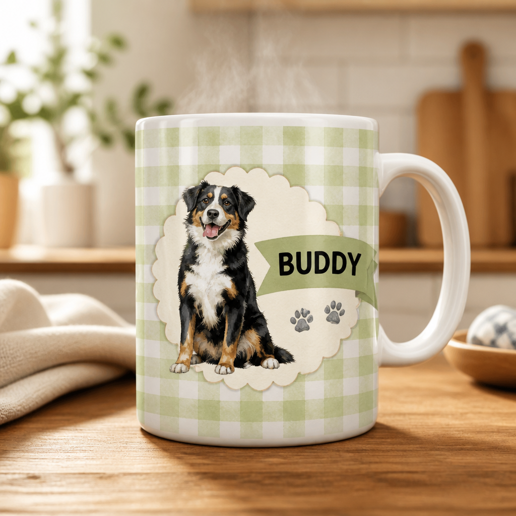 Personalized Dog Name Mug – Watercolor Gingham & Pup - Personalized Mug 854e492c-c8da-4e76-be08-15f0f752b594.png