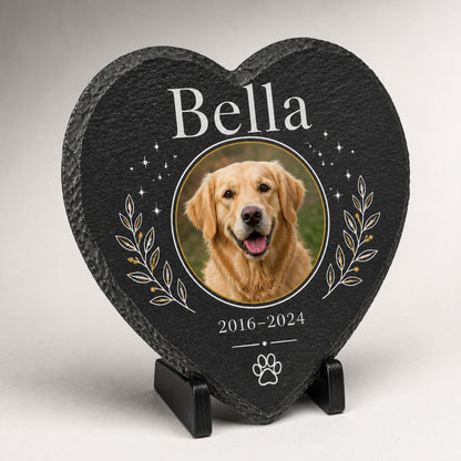 Heart Slate Pet Memorial – Photo + Name + Years - Personalized Slate Memorial Stone 85639630-24c2-4740-8def-a3f96cc72846.jpg