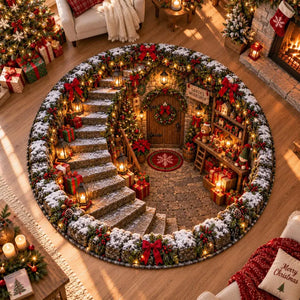 Quilted Round Christmas Workshop Rug, Festive Santa Village 3D Floor Decor 859bad07-52cd-4dbf-9b13-d10f83bc770f-bbvbv-2-.webp