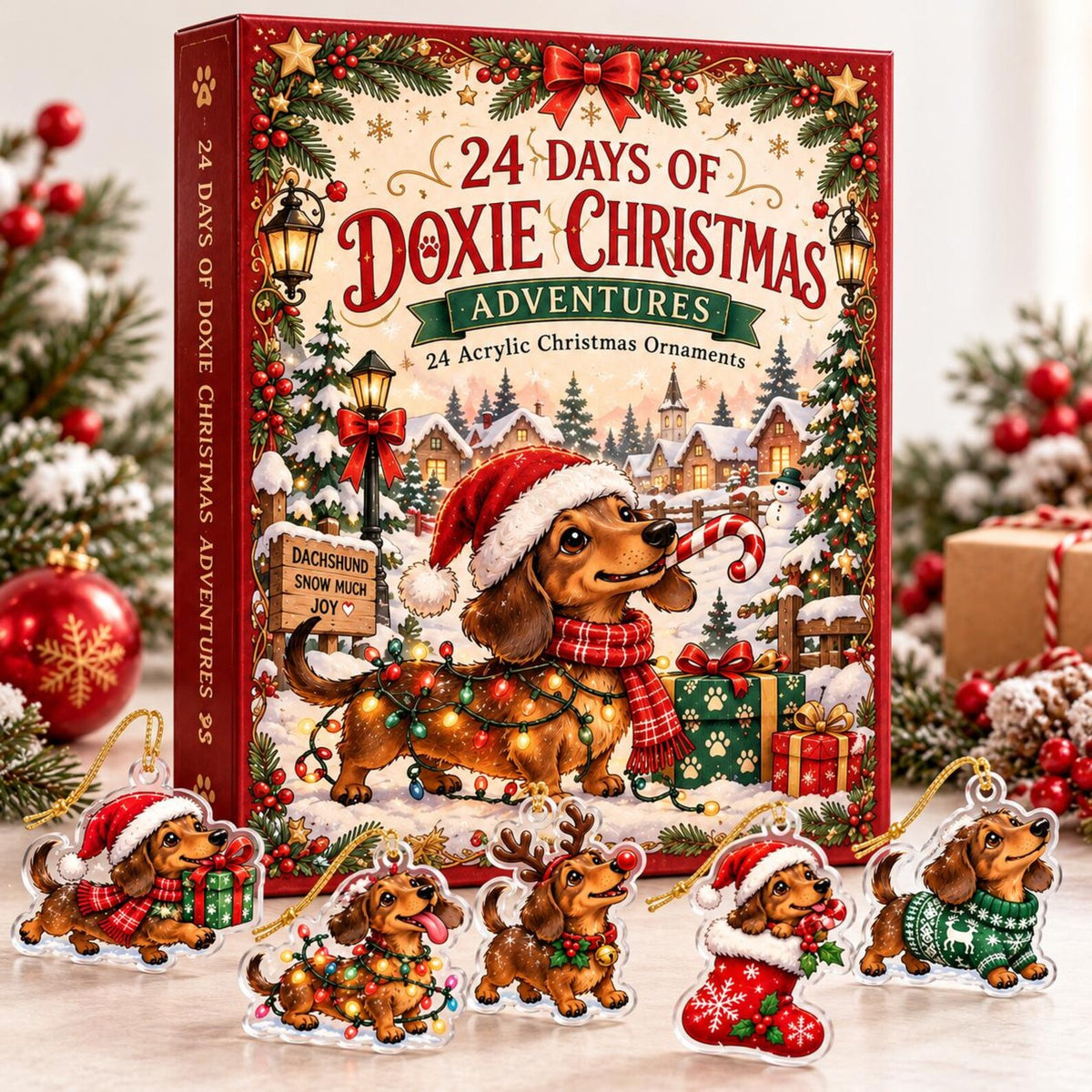 Dachshund Christmas Advent Calendar, 24 Acrylic Ornaments, 2026 Holiday Countdown 85a95bea-fe12-4e16-bd20-63a44dc6849b-il_1588xN.8643523731_hwe2.jpg