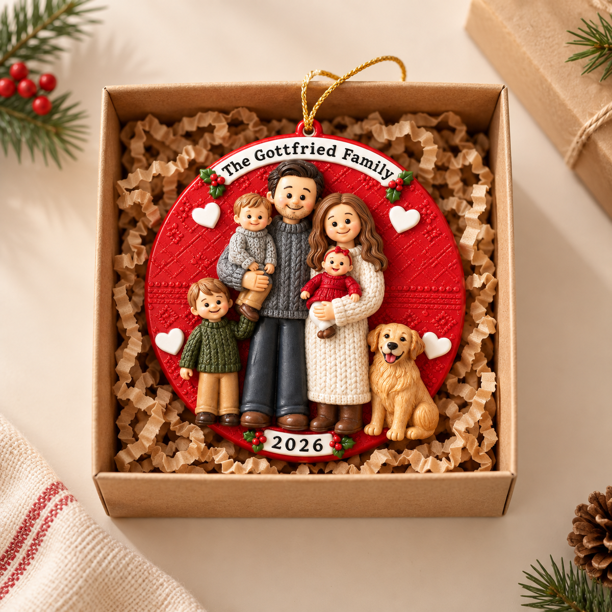 Personalized Family 3D Relief Acrylic Ornament, Custom Photo Christmas Decoration, Family Name & Year Keepsake, White Portrait Holiday Tree Decor, Christmas Gift 85c4bcb7-947b-4464-b9a3-98de73cf9f23-lk1.png