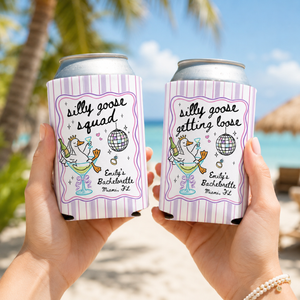 Personalized Silly Goose Bachelorette Can Cooler: Bridal Party Gift, Bachelorette Party Favors 85d9ae72-014b-4d4b-b151-6b9f04826791-3.png