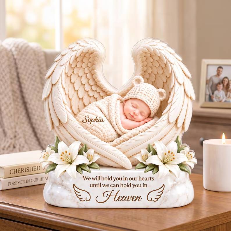 Hold You in Heaven - Personalized Baby Loss Memorial Acrylic Plaque, Angel Baby Keepsake,, Baby in Heaven Decor, Bereavement Gift 85e1897b-1f17-41de-882d-9f843a7e434d-dfgre-6-.jpg