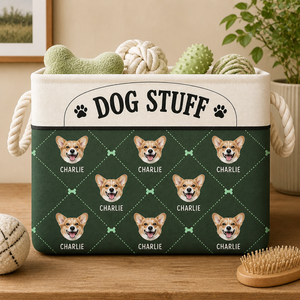 Personalized Dog Stuff Storage Bag – Custom Pet Face & Name Pattern - Personalized Storage Bag 85f754bb-73d5-4c6d-9748-975e3563853d.png