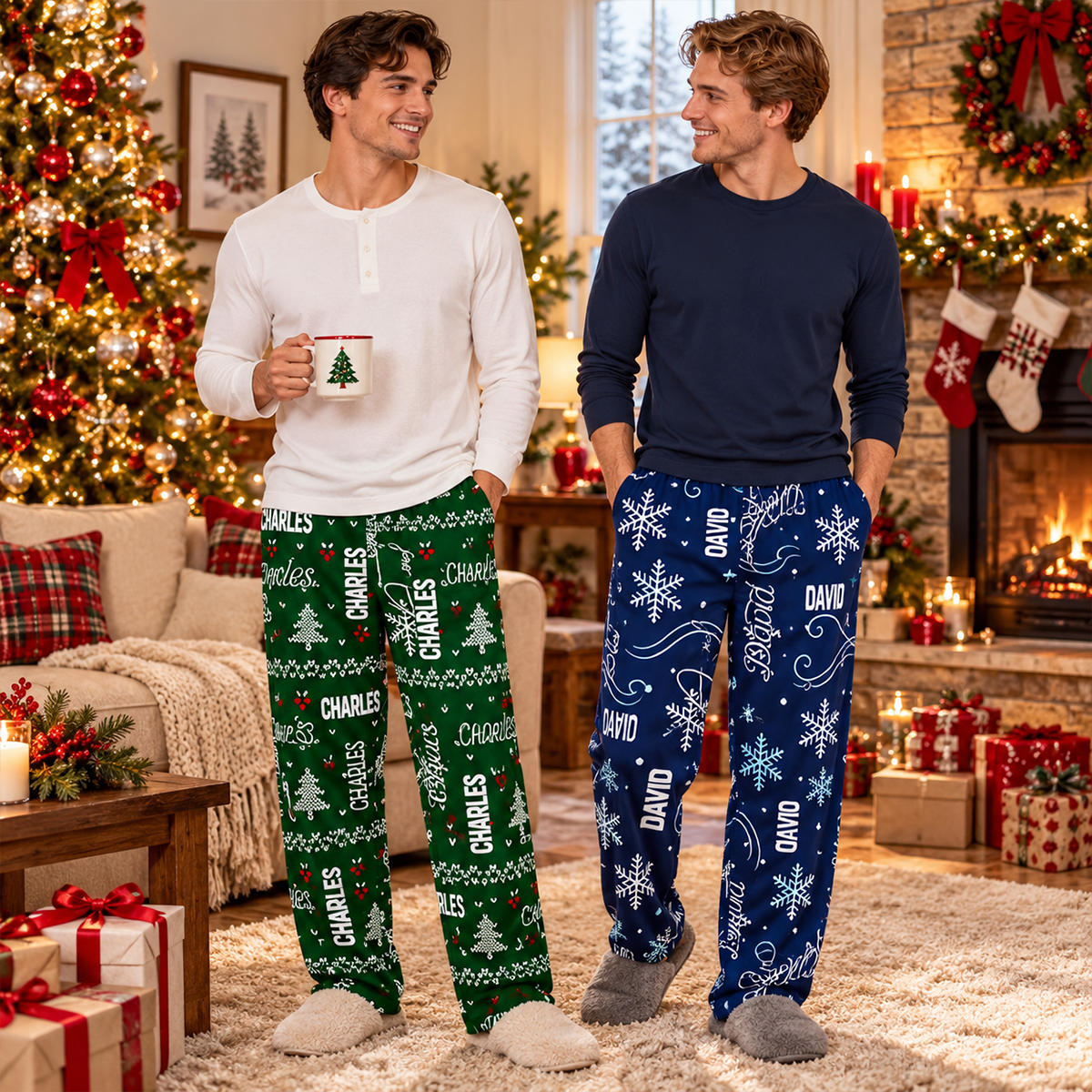 Christmas Matching Family - Personalized Pajamas Pants 85fc17b3-5692-46cf-bc42-f3945515a4dc-MOCKUP-4.png
