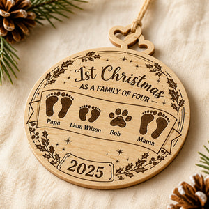 Family of Four 1st Christmas Interlocking Hearts Wood Ornament – Names & Year - Personalized Interlocking Hearts - Wooden Ornament 8600efd7-5b87-4d5a-8e68-c7daa6bbdf5f.jpg