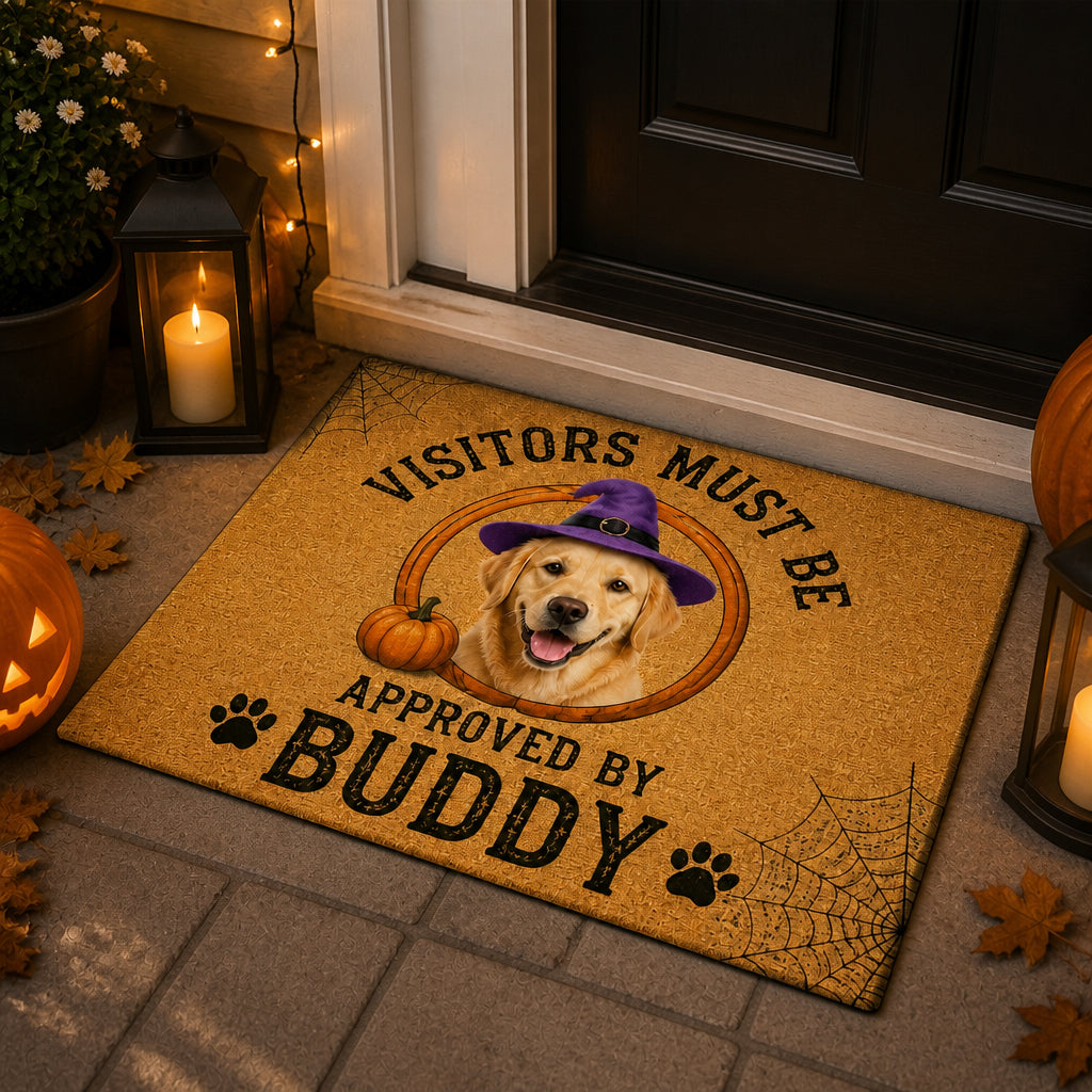 Halloween Visitors Must Be Approved By [Pet Name] – Custom Photo Doormat - Personalized Doormat 86057131-b673-447f-b63c-a1c4c72d86de.jpg