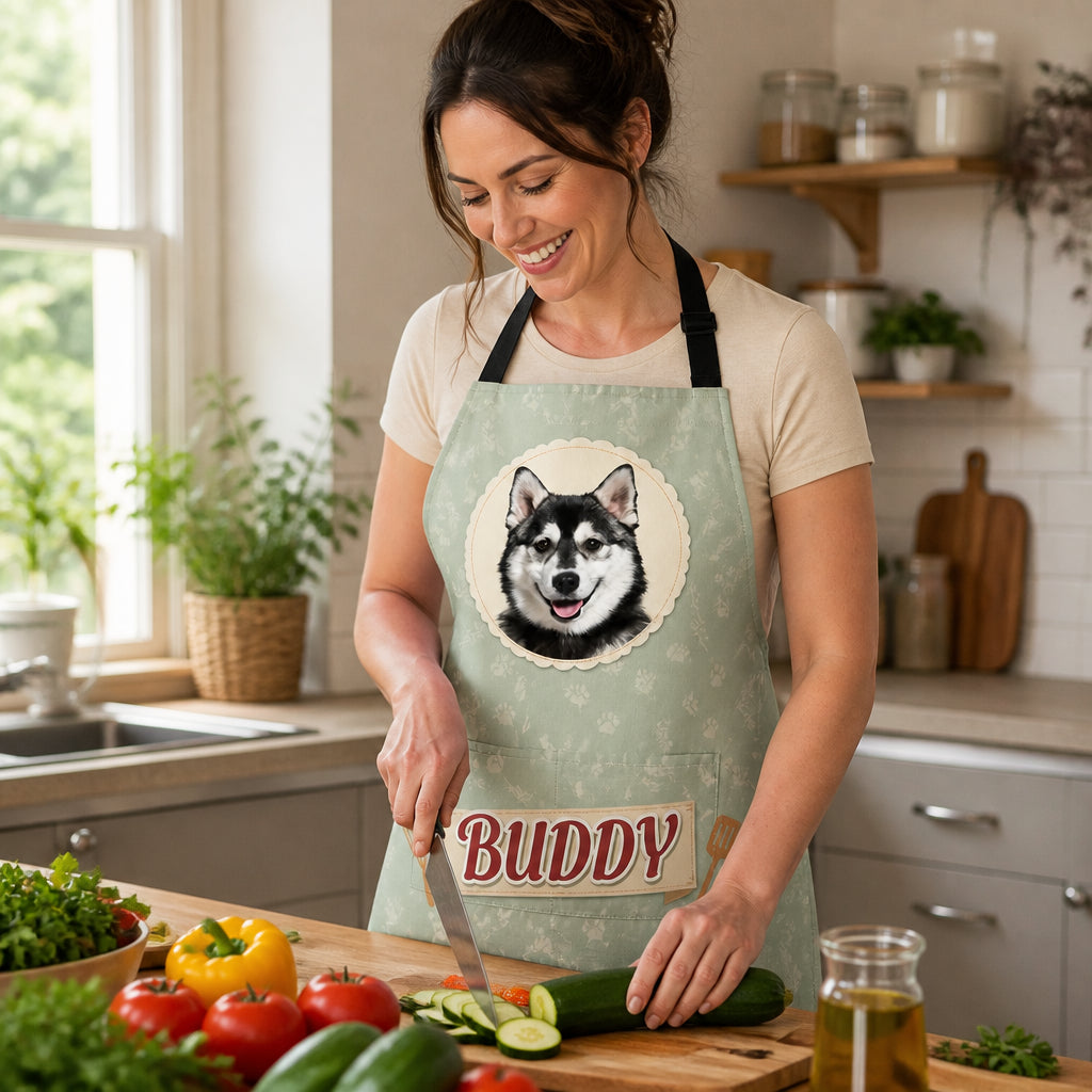 Custom Pet Photo Apron – Retro Kitchen Badge - Personalized Apron 86271f1f-6ff0-4947-b4aa-95d0c0ea7cf7.jpg