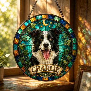Custom Stained-Glass Pet Suncatcher with Name Banner - Personalized Suncatcher Stained Glass 862f5d4d-6115-4af9-a6db-1ec1692c8bd4.jpg