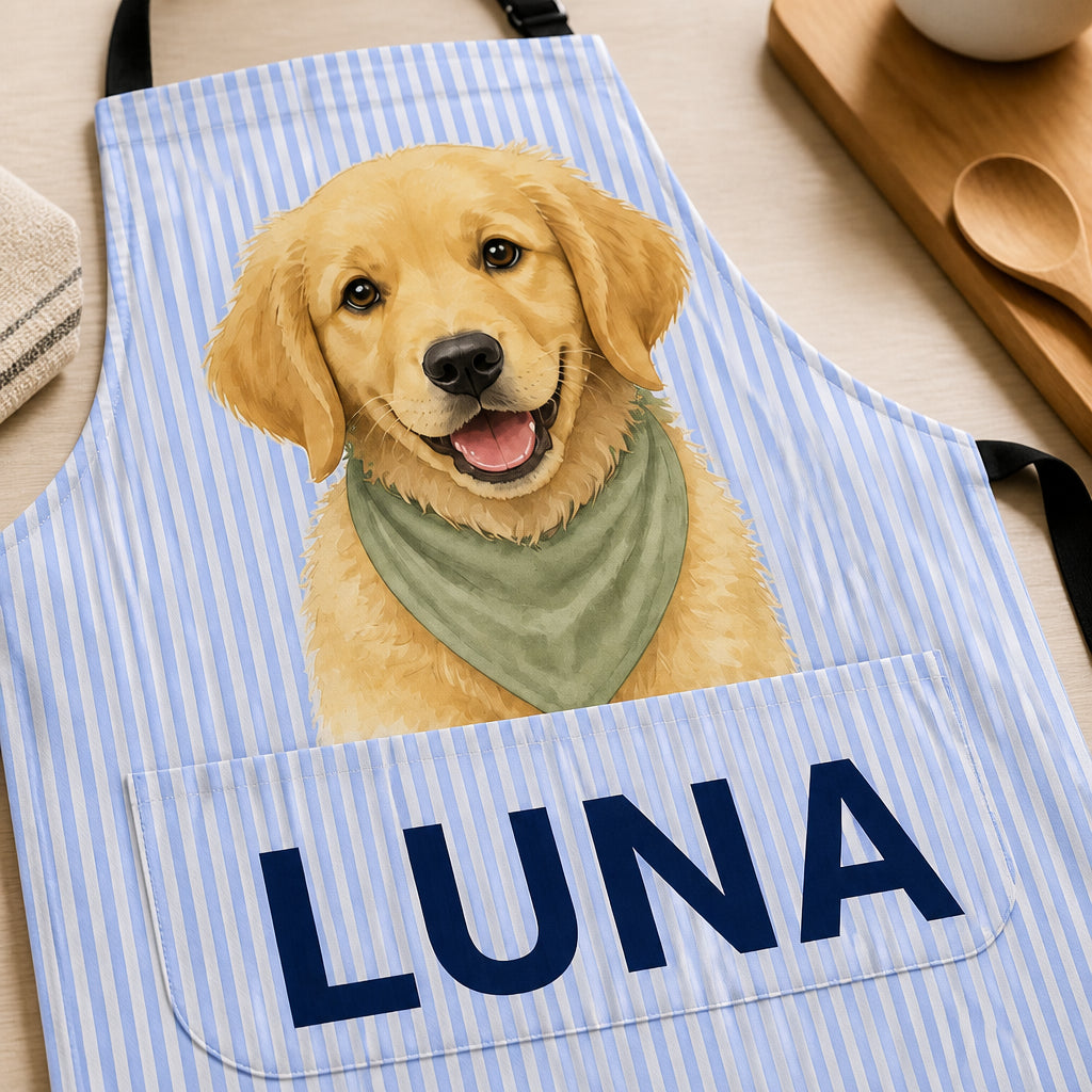 Custom Pet Portrait Apron with Name – Vintage Cameo Gingham - Personalized Apron 863ee3ce-b34c-422a-a2b5-d7147274b4c2.jpg