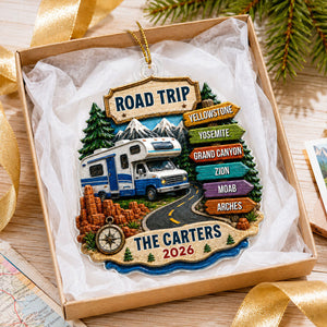 Trending Road Trip Travel Adventure - Personalized 3D Real Raised Details Ornament - Vacation Gifts For Couple, Family 867069e6-0de3-45d8-995a-38d9c6fca8de-6.jpg