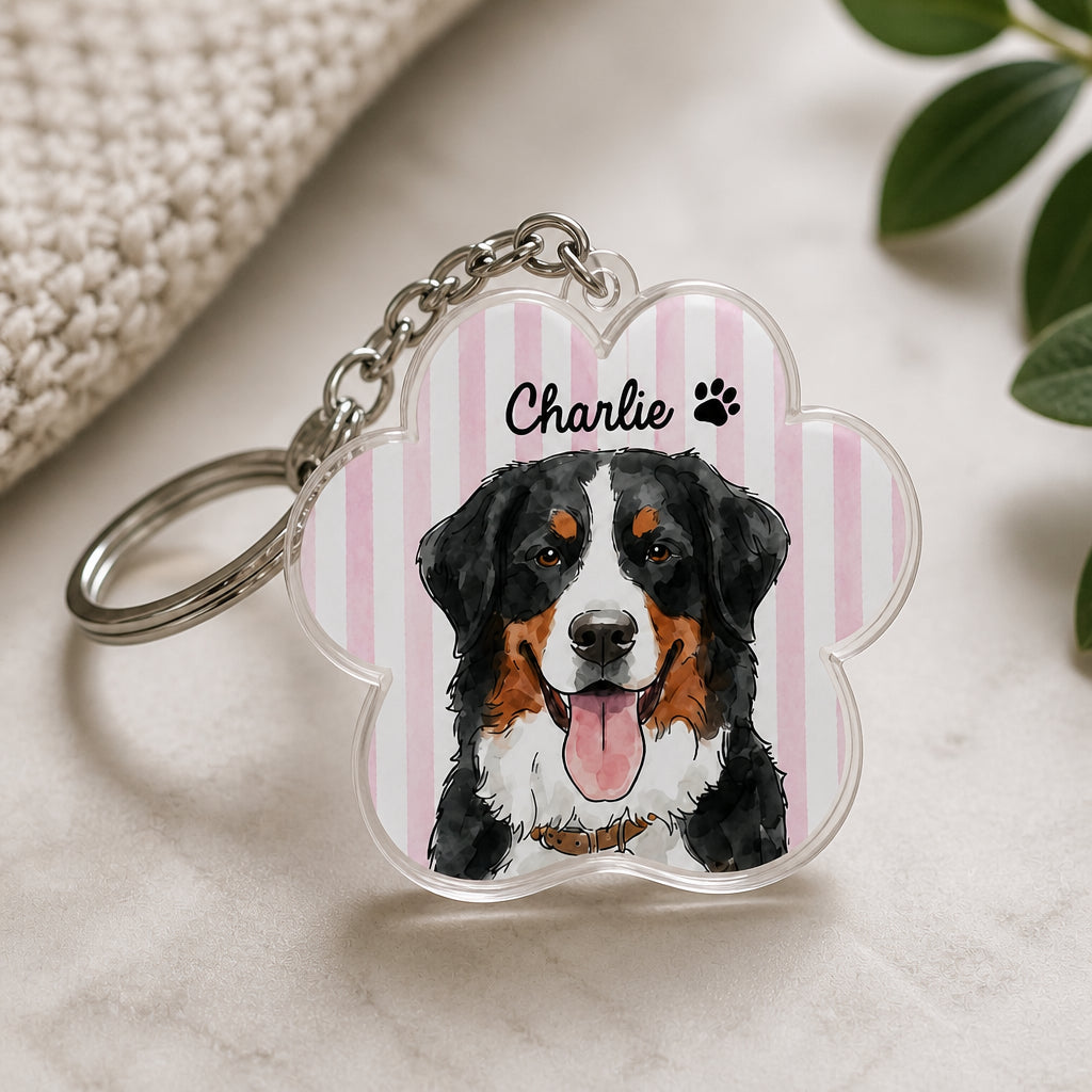 Custom Pet Portrait Acrylic Keychain with Name Ribbon - Personalized Acrylic Keychain 8686c2a2-fdee-46b2-8161-3df8d23970b5.jpg