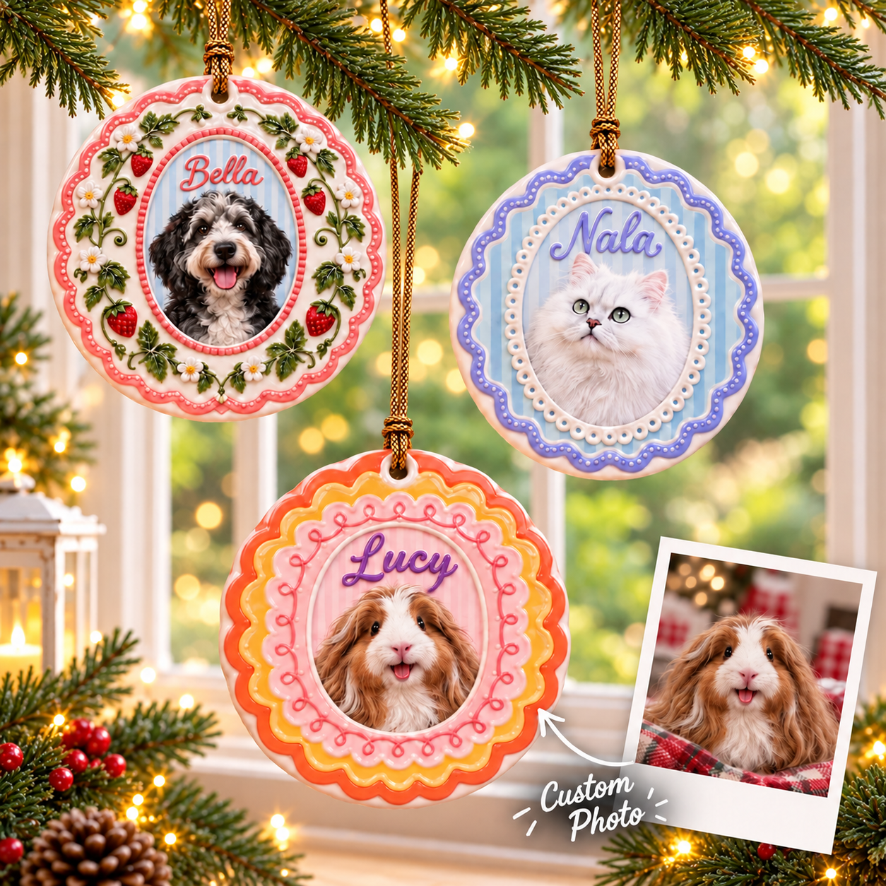 Personalized Custom Photo Pet 3D Ceramic Round Ornament, Christmas Vintage Frame Dog Cat Gift 86909f17-c7f8-424f-8ea1-79f2b9932bd5-Ba-m-t-d-y-th-c-ng-Gi-ng-sinh.png