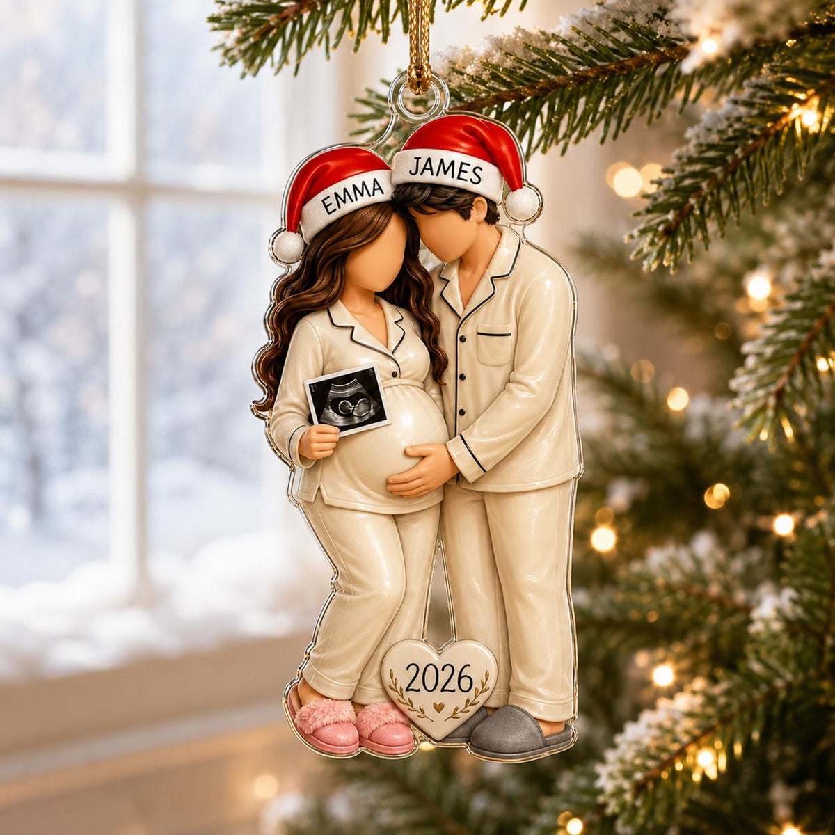Personalized Pregnancy Christmas Ornament, Expecting Parents Gift, Baby Announcement, Baby Bump Keepsake, See You In 2026, Pregnant Ornament 869dff26-5df5-4c93-951f-c6ca0ceeddfd-3.jpg