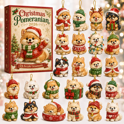 Christmas Pomeranian Advent Calendar 2026 - 24-Day Festive Countdown, Acrylic Charms Blind Box - Gift For Pomeranian Lovers 86d0d7de-e84c-4ef5-a537-abe7f4a63733-christmas-pomeranian-box-charms.png