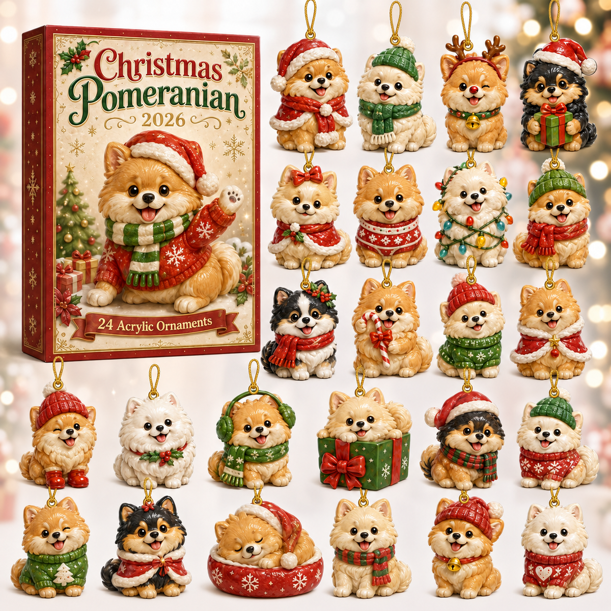 Christmas Pomeranian Advent Calendar 2026 - 24-Day Festive Countdown, Acrylic Charms Blind Box - Gift For Pomeranian Lovers 86d0d7de-e84c-4ef5-a537-abe7f4a63733-christmas-pomeranian-box-charms.png
