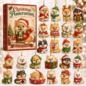 Christmas Pomeranian Advent Calendar 2026 - 24-Day Festive Countdown, Acrylic Charms Blind Box - Gift For Pomeranian Lovers 86d0d7de-e84c-4ef5-a537-abe7f4a63733-christmas-pomeranian-box-charms.png