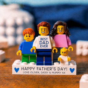 Father's Day Personalised Minifigure Gift for Dad, Custom Family Keepsake Figures, Sentimental Gift for Best Daddy