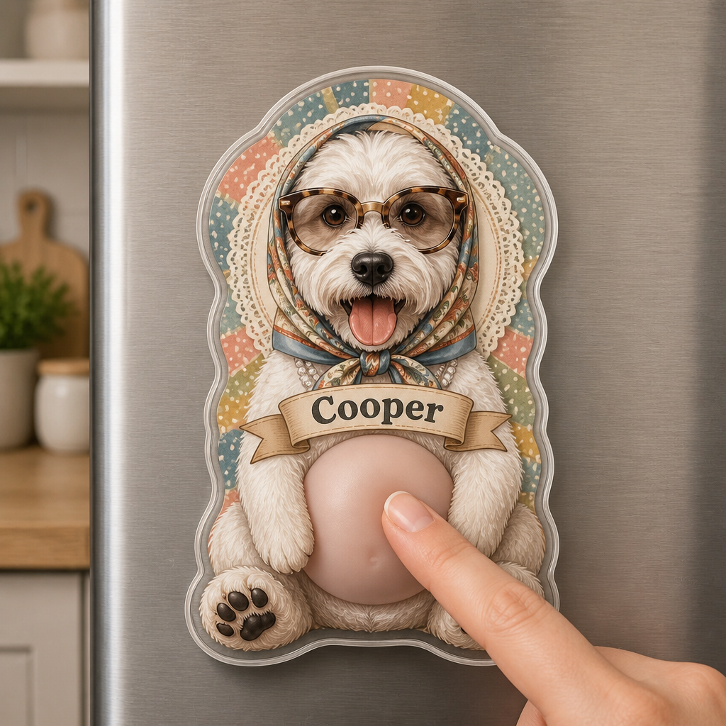 Custom Pet Granny-Scarf Portrait Fridge Magnet - Personalized Acrylic Refrigerator Magnet - Soft Rubber Belly 86e1efd2-b6e3-4784-9dfd-e9aab54f64b0.png