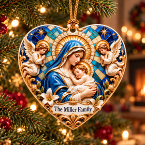 Personalized Virgin Mary & Baby Jesus Heart Christmas Ornament – Custom Family Name Keepsake, Religious Christmas Decor & Christian Gift 86f63feb-9ed5-4683-9102-77fda43c7314-Tr-i-tim-Gi-ng-sinh-nh-Miller-3.png