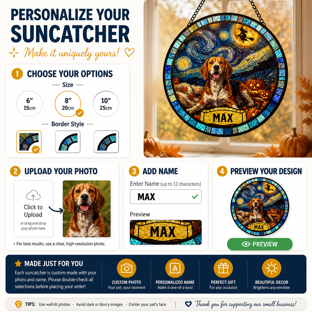 Custom Halloween Starry Night Pet Suncatcher — Photo-to-Art with Name - Personalized Suncatcher Stained Glass 86ff99c8-a2ff-42f6-85dd-6b58f958c40a.jpg