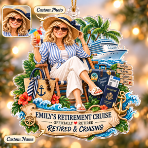 Personalized Retirement Cruise Ornament, Custom Photo & Name Retired and Cruising Ornament, Cruise Lover Retirement Gift for Women, Travel Keepsake 86ffb713-708c-4c17-a4d2-77c6a5c1aba2-Emily-s-Retirement-Cruise-Ornament-Image-Sep-17-2026-11_28_14-AM.png