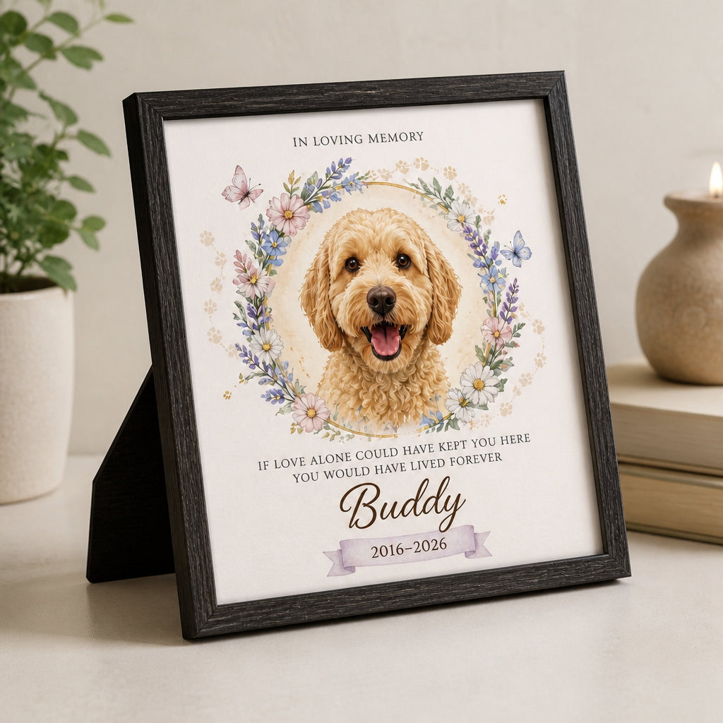 Pet Memorial Photo Frame – If Love Alone… (Photo + Name + Years) - Personalized Picture Frame 870e778f-f0b6-46e2-aff4-fa0030239fa1.jpg