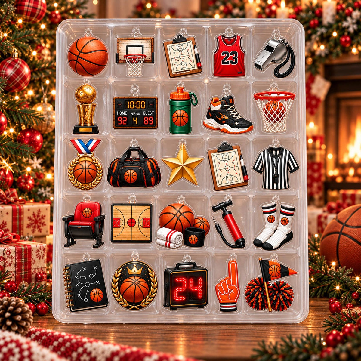 Personalized Basketball Advent Calendar, 24 Day Christmas Countdown with Basketball Charms 871baf1a-816b-4d56-b4c6-fa19d304553d-il_1588xN.8638124103_pqij.jpg