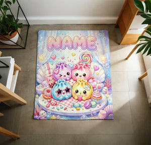 Custom Name Squishy Bao Blanket, Pastel Kawaii Dumpling Fleece Throw, Baby Shower Gift 871d6de6-31ab-498d-8cb6-1479df2120ab-6.jpg