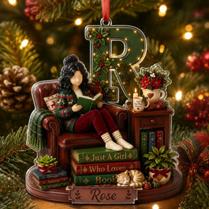 Personalized Girl Reading Book Christmas Ornament, Bookworm Keepsake, Book Lover Christmas Ornament, Girl Christmas Gift, Gift for Readers 8726715f-77d8-4c2f-b816-ddbd4100e84d-4.jpg