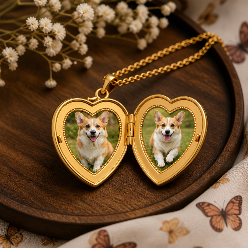 Butterfly-Inspired Photo Locket Necklace – 2 Photo Slots - Personalized Embossed Heart Photo Locket Necklace 872e4379-2293-4e47-b755-a51494c38981.jpg